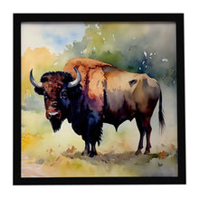 Load image into Gallery viewer, Wood Bison Framed Metal Print