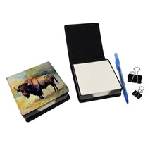Load image into Gallery viewer, Wood Bison PU Leather Note Paper Holder
