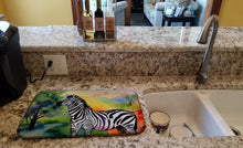 Load image into Gallery viewer, Zebra Dish Drying Mat