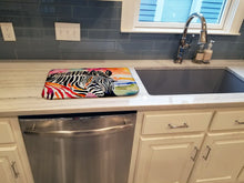 Load image into Gallery viewer, Zebra Dish Drying Mat