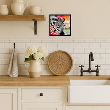 Load image into Gallery viewer, Zebra Framed Metal Print