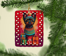 Load image into Gallery viewer, Affenpinscher Holiday Christmas Porcelain Ornament