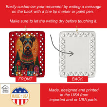 Load image into Gallery viewer, Airedale Terrier Holiday Christmas Porcelain Ornament