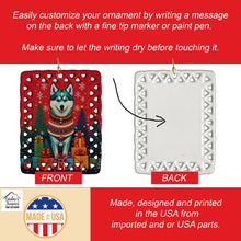 Load image into Gallery viewer, Alaskan Klee Kai Holiday Christmas Porcelain Ornament