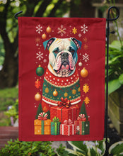Load image into Gallery viewer, American Bulldog Holiday Christmas Garden Flag – Outdoor Decorative Yard Flag