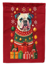 Load image into Gallery viewer, American Bulldog Holiday Christmas Garden Flag – Outdoor Decorative Yard Flag