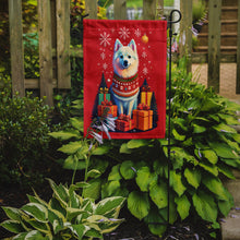 Load image into Gallery viewer, American Eskimo Holiday Christmas Garden Flag – Outdoor Decorative Yard Flag