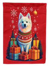 Load image into Gallery viewer, American Eskimo Holiday Christmas Garden Flag – Outdoor Decorative Yard Flag