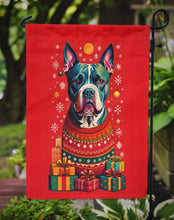 Load image into Gallery viewer, Staffordshire Bull Terrier Holiday Christmas Garden Flag – Outdoor Decorative Yard Flag