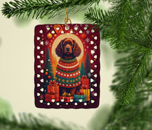 Load image into Gallery viewer, American Water Spaniel Holiday Christmas Porcelain Ornament