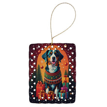 Load image into Gallery viewer, Appenzeller Sennenhund Holiday Christmas Porcelain Ornament