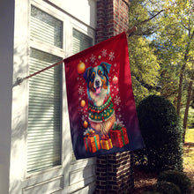 Load image into Gallery viewer, Australian Shepherd Holiday Christmas House Flag