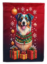Load image into Gallery viewer, Australian Shepherd Holiday Christmas House Flag