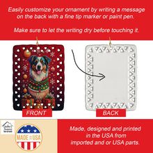 Load image into Gallery viewer, Australian Shepherd Holiday Christmas Porcelain Ornament