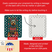 Load image into Gallery viewer, Australian Terrier Holiday Christmas Porcelain Ornament