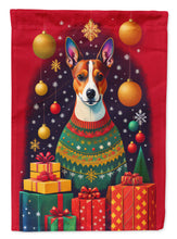 Load image into Gallery viewer, Basenji Holiday Christmas House Flag