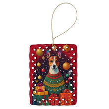 Load image into Gallery viewer, Basenji Holiday Christmas Porcelain Ornament