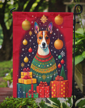 Load image into Gallery viewer, Basenji Holiday Christmas Garden Flag – Outdoor Decorative Yard Flag