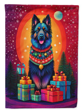 Load image into Gallery viewer, Belgian Sheepdog Holiday Christmas House Flag