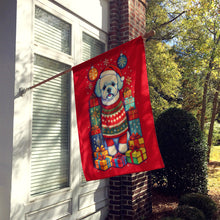Load image into Gallery viewer, Bichon Frise Holiday Christmas House Flag