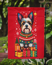 Load image into Gallery viewer, Biewer Terrier Holiday Christmas Garden Flag – Outdoor Decorative Yard Flag