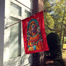 Load image into Gallery viewer, Bloodhound Holiday Christmas House Flag