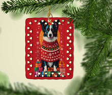 Load image into Gallery viewer, Border Collie Holiday Christmas Porcelain Ornament