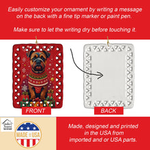 Load image into Gallery viewer, Border Terrier Holiday Christmas Porcelain Ornament