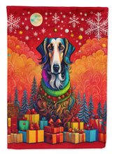 Load image into Gallery viewer, Borzoi Russian Wolfhound Holiday Christmas House Flag