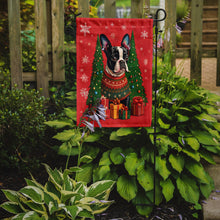Load image into Gallery viewer, Boston Terrier Holiday Christmas Garden Flag – Outdoor Decorative Yard Flag