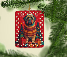 Load image into Gallery viewer, Bouvier des Flandres Holiday Christmas Porcelain Ornament