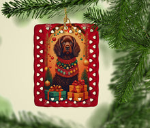 Load image into Gallery viewer, Boykin Spaniel Holiday Christmas Porcelain Ornament