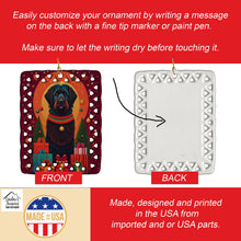 Load image into Gallery viewer, Black Briard Holiday Christmas Porcelain Ornament