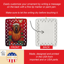 Load image into Gallery viewer, Briard Holiday Christmas Porcelain Ornament