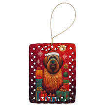 Load image into Gallery viewer, Briard Holiday Christmas Porcelain Ornament