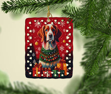 Load image into Gallery viewer, Brittany Spaniel Holiday Christmas Porcelain Ornament
