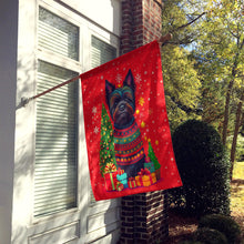 Load image into Gallery viewer, Black Cairn Terrier Holiday Christmas House Flag