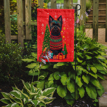 Load image into Gallery viewer, Black Cairn Terrier Holiday Christmas Garden Flag – Outdoor Decorative Yard Flag