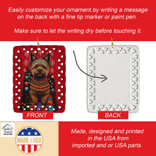 Load image into Gallery viewer, Cairn Terrier Holiday Christmas Porcelain Ornament