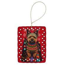 Load image into Gallery viewer, Cairn Terrier Holiday Christmas Porcelain Ornament