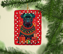 Load image into Gallery viewer, Cane Corso Holiday Christmas Porcelain Ornament