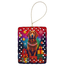 Load image into Gallery viewer, Chesapeake Bay Retriever Holiday Christmas Porcelain Ornament