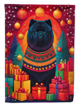 Load image into Gallery viewer, Black Chow Chow Holiday Christmas Garden Flag – Outdoor Decorative Yard Flag