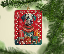 Load image into Gallery viewer, Dalmatian Holiday Christmas Porcelain Ornament