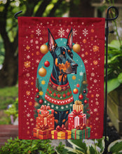 Load image into Gallery viewer, Doberman Pinscher Holiday Christmas Garden Flag – Outdoor Decorative Yard Flag