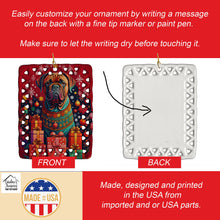 Load image into Gallery viewer, Dogue de Bordeaux Holiday Christmas Porcelain Ornament