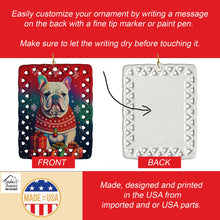 Load image into Gallery viewer, English Bulldog Holiday Christmas Porcelain Ornament