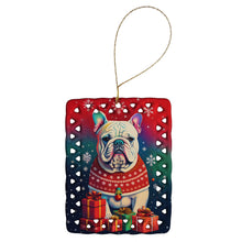 Load image into Gallery viewer, English Bulldog Holiday Christmas Porcelain Ornament