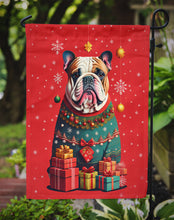 Load image into Gallery viewer, English Bulldog Holiday Christmas Garden Flag – Outdoor Decorative Yard Flag