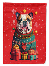 Load image into Gallery viewer, English Bulldog Holiday Christmas Garden Flag – Outdoor Decorative Yard Flag